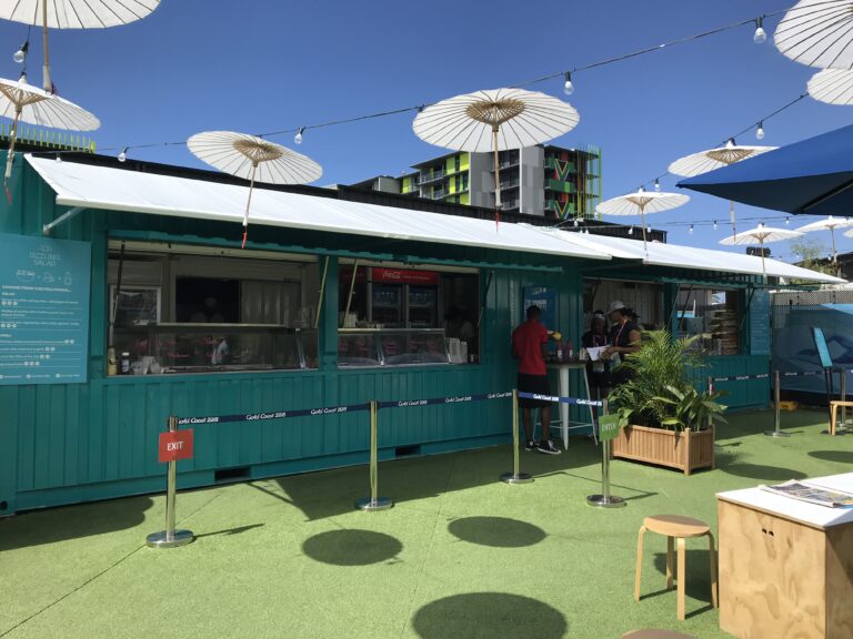 Temporary food preparation and catering facilities for the 2018 Commonwealth Games