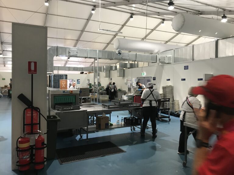 Mobile Kitchens temporary catering facilities at the Gold Coast 2018 Commonwealth Games